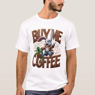 T-shirt Speedy Bunny Races Turtle Acheter Moi Un Café
