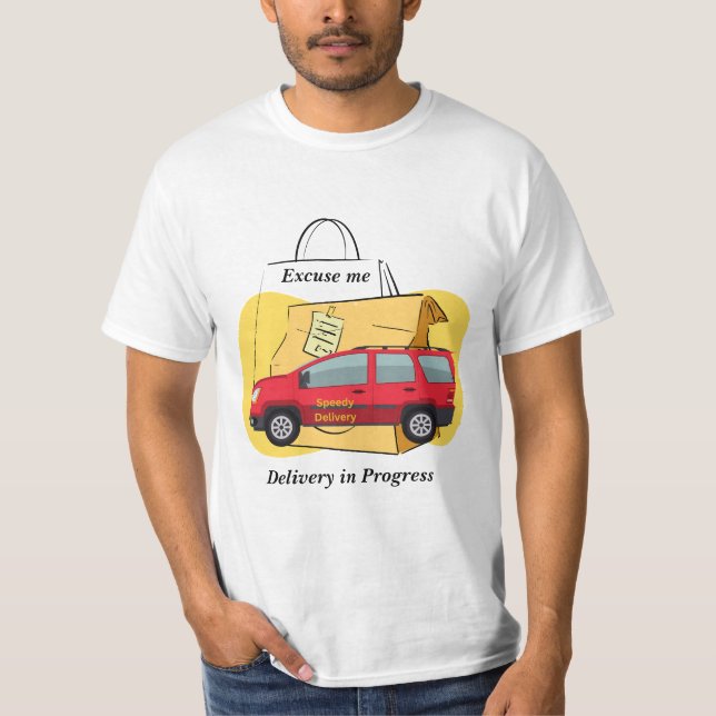 T-shirt Speedy Delivery Driver Delivery in Progress (Devant)