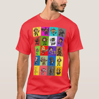 T-shirt Spelunky 2 Tous les caractères Motif