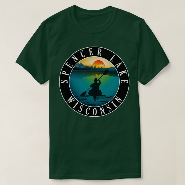 T-shirt Spencer Lake Wisconsin Kayaking (Design devant)
