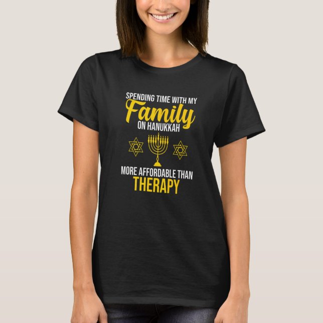 T-shirt Spending Time With Family On Hanukkah Jewish Jew G (Devant)