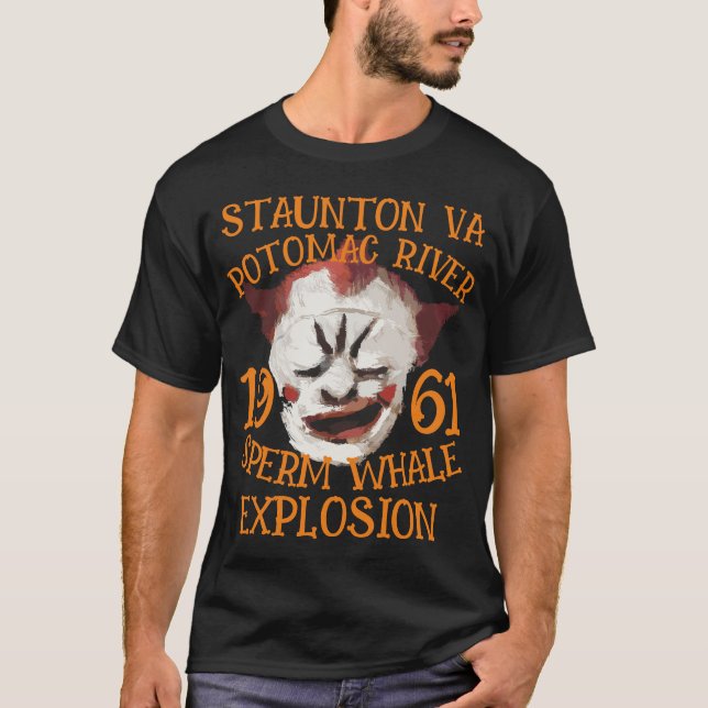 T-shirt Sperm Whale Explosion STAUNTON VIRGINIA 1961 (Devant)