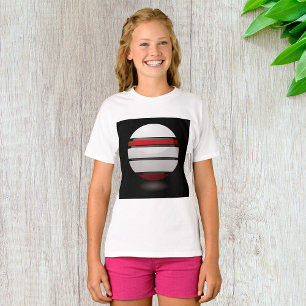T-shirt Sphère géométrique abstraite rouge blanc noir
