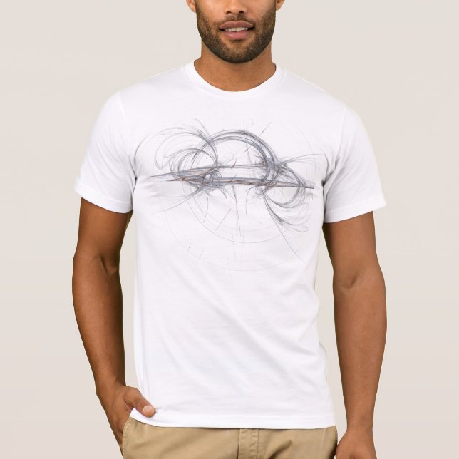 T-shirt sphérique de fractale d'horizon (Devant)
