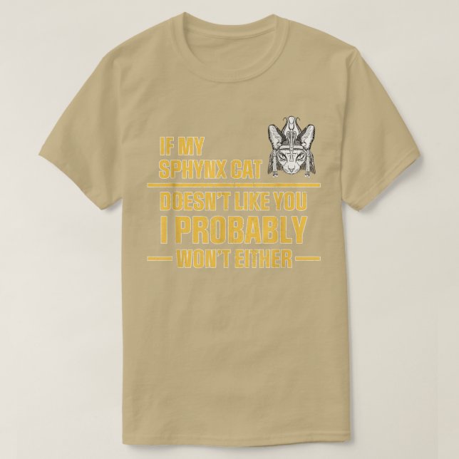 T-shirt Sphyn Chat pas comme (Design devant)