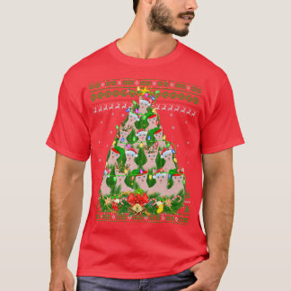T-shirt Sphyn Chat Xmas Éclairage Arbre Sphyn Chat Vilain 