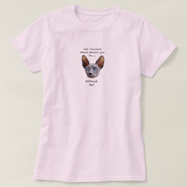 T-shirt Sphynx Cat main tiré Art numérique (Design devant)