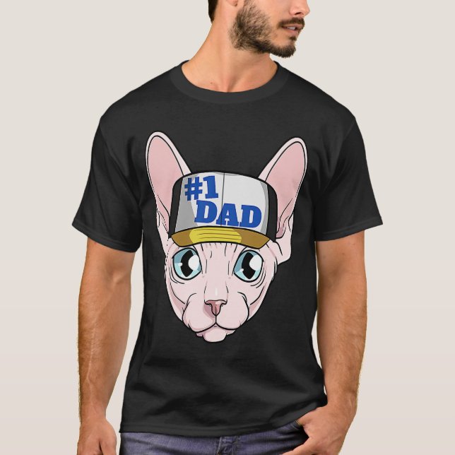 T-shirt Sphynx Chat 1 Papa Fête des pères (Devant)