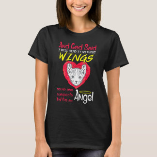T-shirt Sphynx Chat Angel sans ailes Animaux
