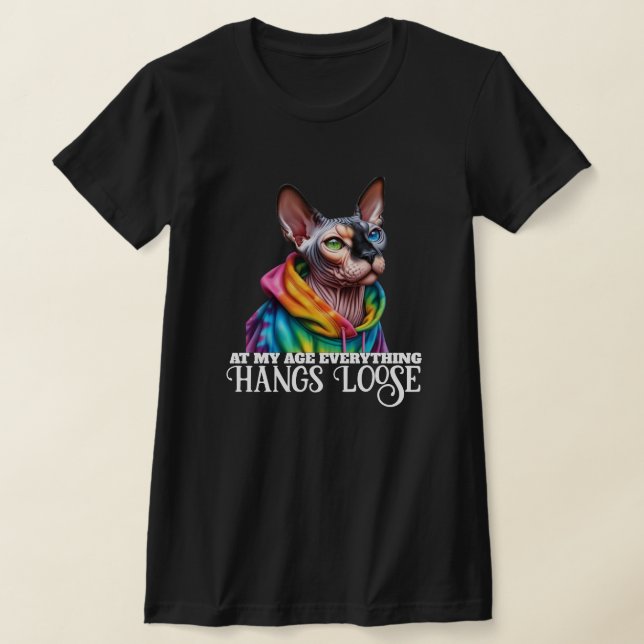 T-shirt Sphynx Chat Hang Loose Anniversaire (Poser)