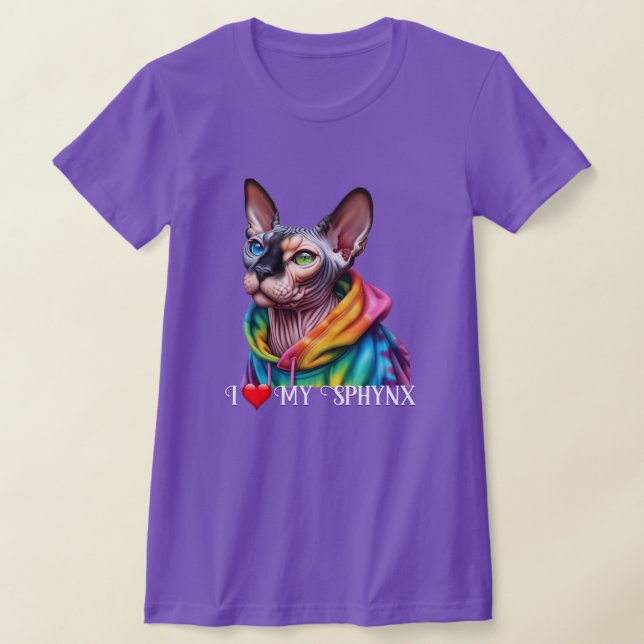T-shirt Sphynx Chat Love (Poser)