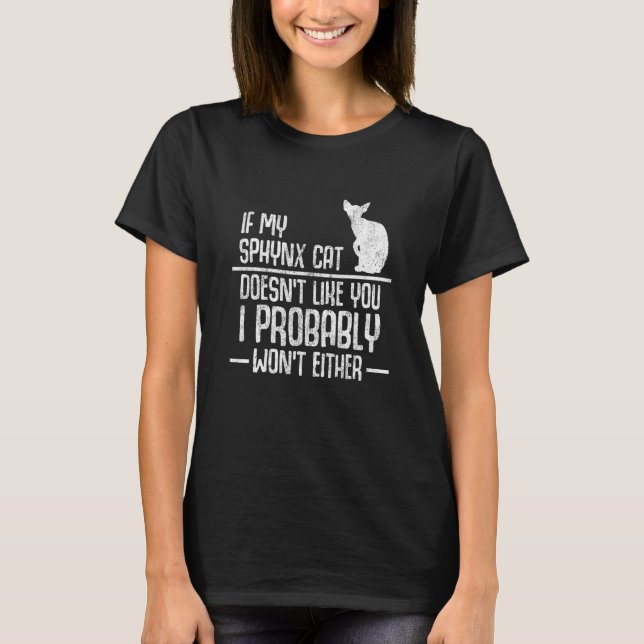 T-shirt Sphynx Chat Ne Ressent Pas 2 (Devant)