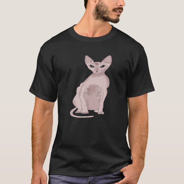 T-shirt Sphynx Cute Chat Kitten Meow Lover Hommes Femmes E (Devant)