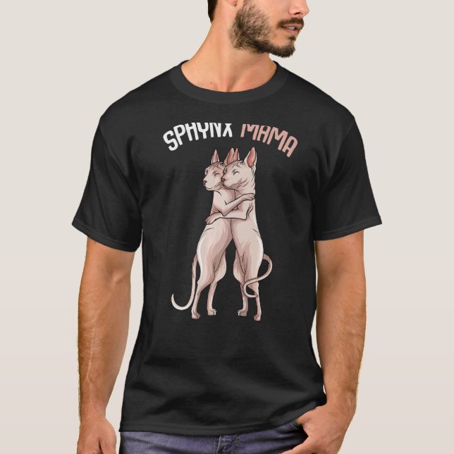 T-shirt Sphynx Mama Chat Sphinx Chat sans cheveux propriét (Devant)