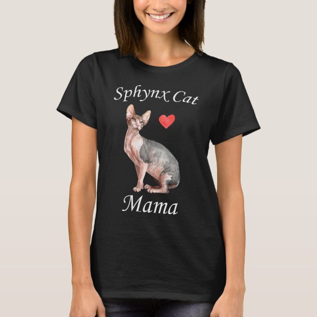 T-shirt Sphynx Maman Amoureux des chats Pet Mère (Devant)