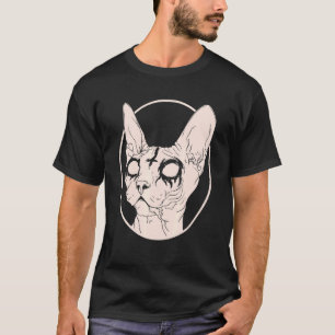 T-shirt Sphynx Métal Mort Chat Vêtements Sataniques Pour H