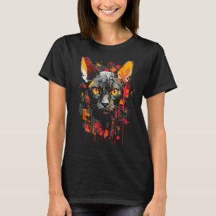 T-shirt Sphynx Propriétaire Amoureux des chats Dark Goth D