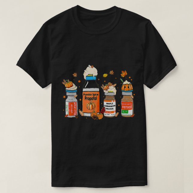 T-shirt Spice citrouille Propofol Ativan Versed Haldol Hal (Design devant)
