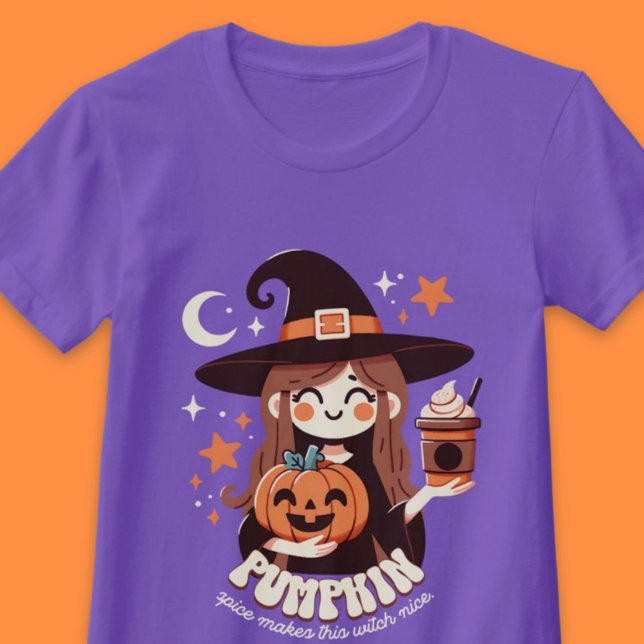 T-shirt Spice citrouille rend cette sorcière agréable Hall (Pumpkin Spice Makes this Witch Nice Cute Halloween T-Shirt)