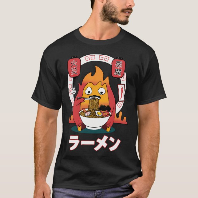 T-shirt Spicy Calcifer Studio Ghibli (Devant)