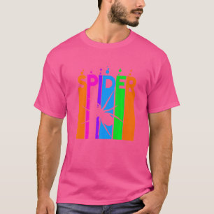 T-shirt Spider Animal Rainbow Bubble Avec Silhouette