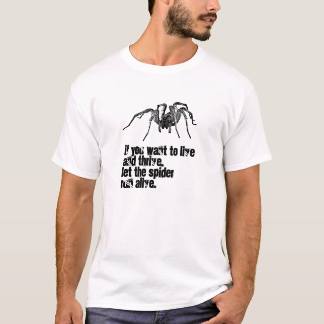 T-shirt Spider citation proverbe design (Devant)