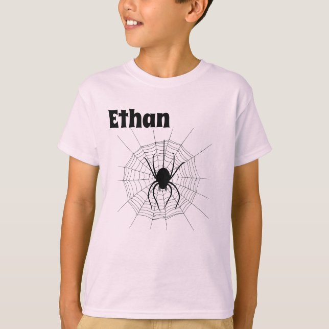T-shirt Spider et Spiderweb personnalisables pour  (Devant)
