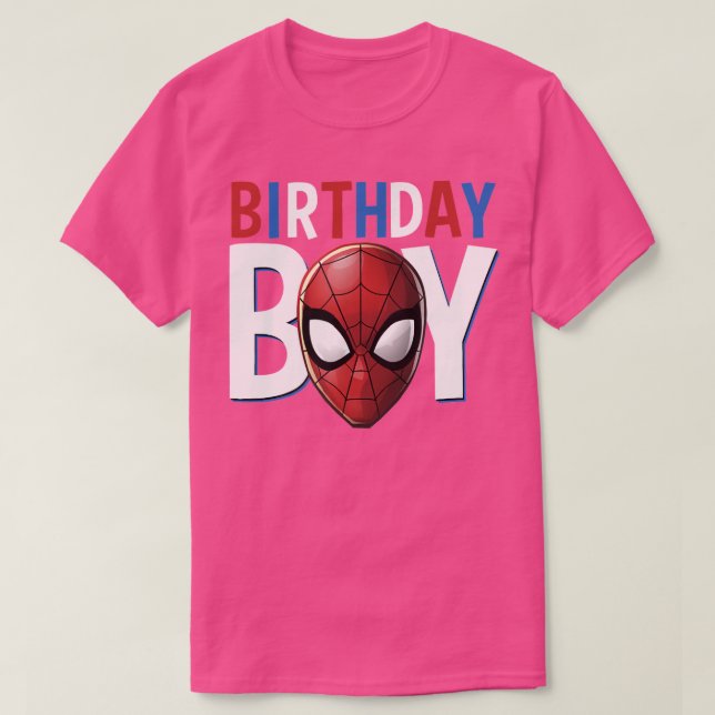 T-shirt Spider Guys Birthday Boy (Design devant)