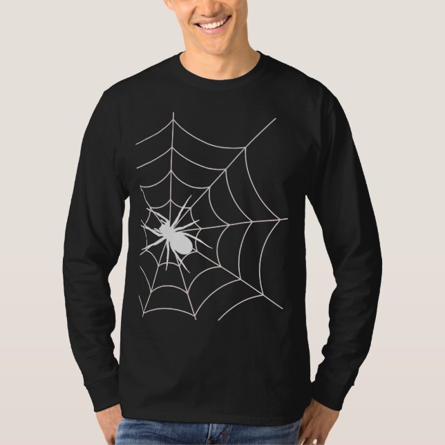 T-shirt Spider Web Grossesse Faire-part Halloween (Devant)