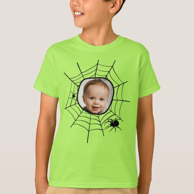 T-shirt Spider web spiderweb éffrayant fun photo personnal (Devant)