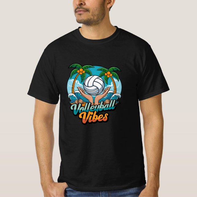 T-shirt Spike It avec Retro Volleyball Graphics (Devant)