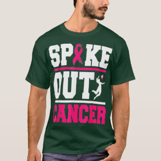 T-shirt Spike Out Cancer Volleyball Joueur Cancer du sein 