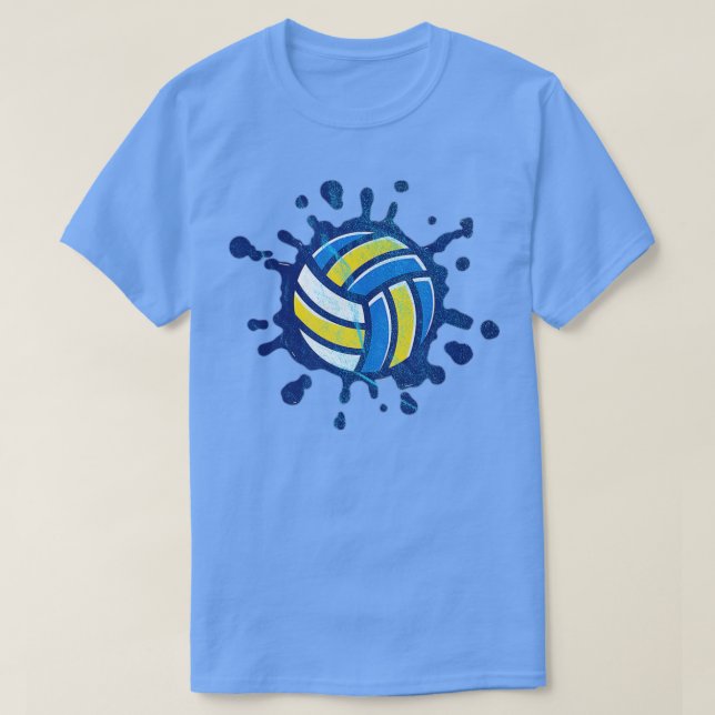 T-shirt Spiker Setter Server Beach Volleyball Water Splatt (Design devant)