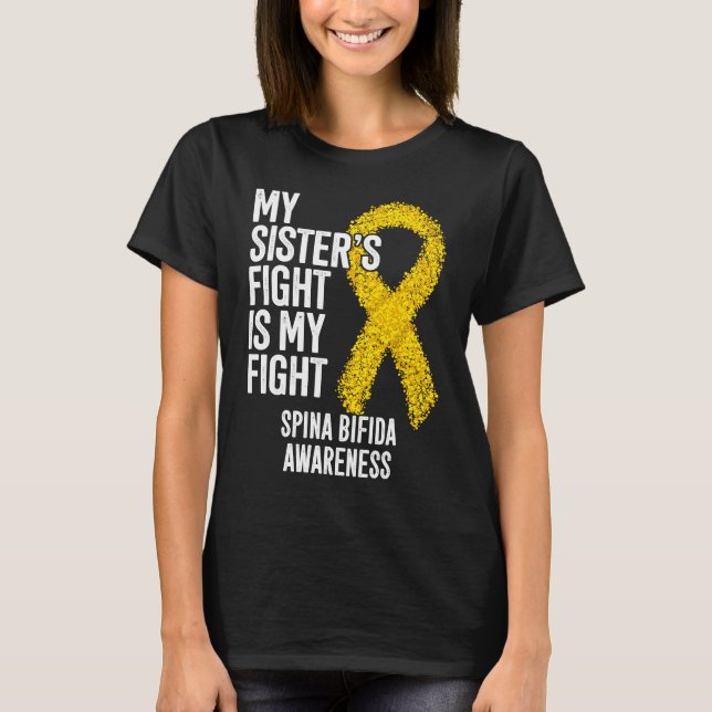 T-shirt Spina Bifida Le combat de ma soeur est mon combat  (Devant)
