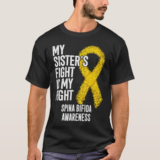 T-shirt Spina Bifida My Sister's Fight Is My Fight Spina B (Devant)
