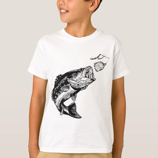 T-shirt Spinnerbait de attaque de basse (Devant)