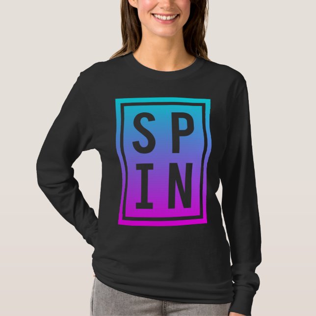 T-shirt Spinning Class Saying Spin Workout Exercise Bike F (Devant)