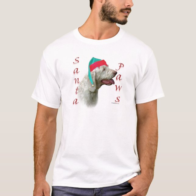 T-shirt Spinone Italiano Père Noël Paws (Devant)