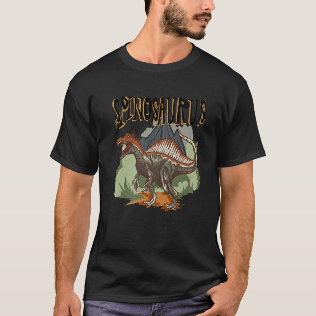 T-shirt Spinosaurus  Dino  Identification de dinosaure  1 (Devant)