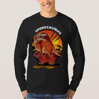 T-shirt Spinosaurus Dinosaur Avec Arrière - plan
