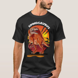 T-shirt Spinosaurus Dinosaur Avec Arrière - plan