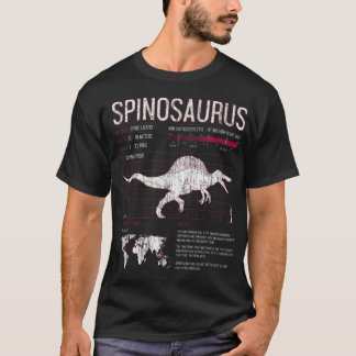 T-shirt Spinosaurus Dinosaur Facts T Shirt Mens Womens Kid