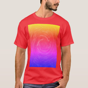 T-shirt Spirale Abstraite de Galaxie Arc-en-ciel