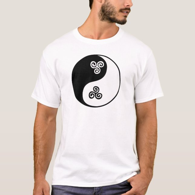 T-shirt Spirale celtique de Yin Yang tri (Devant)