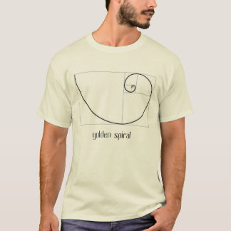 T-shirt spirale de base, spirale d'or