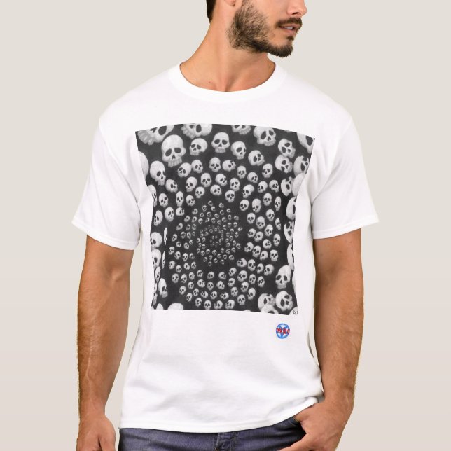 T-shirt Spirale de crâne (Devant)