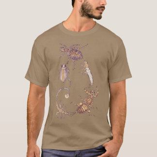 T-shirt Spirale de Fibonacci sur les bugs d'eau douce