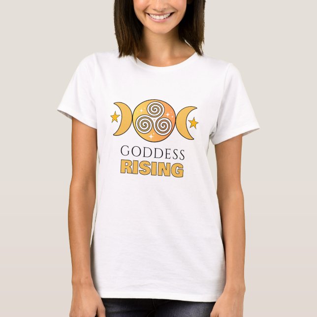 T-shirt spirale de la déesse se lèvent sur trois l (Devant)