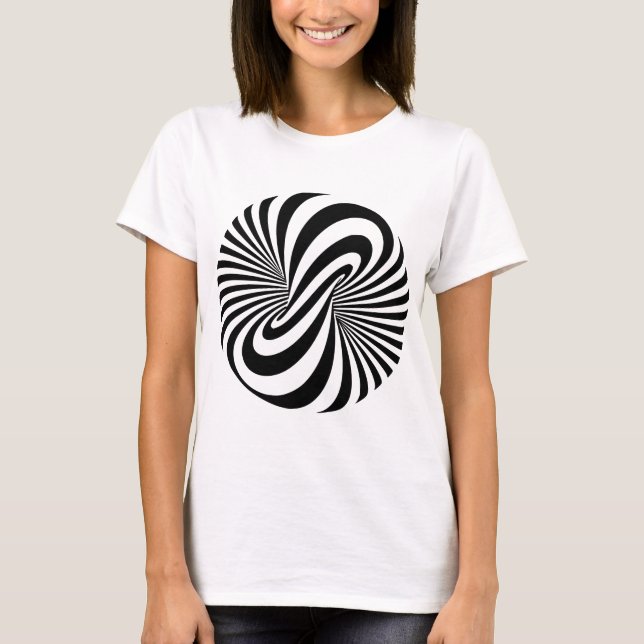 T-shirt Spirale de l'illusion optique 3D (Devant)