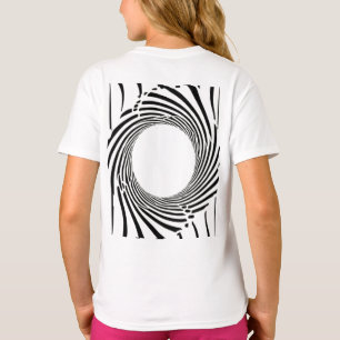 T-shirt Spirale de trou noir abstrait en art linéaire
